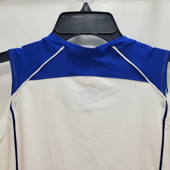 UnderArmour Under Armour Women's White Blue Trim Fitted Sleeveless Active Tank L - Picture 5 of 6